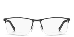 Tommy Hilfiger Half-Rim Wide Rectangle Eyeglasses in Black – Product Photo 1