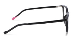 Shop DKNY Square Eyeglasses in Black online.