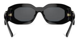 Shop VERSACE Maxi Medusa Biggie Irregular Sunglasses in Black online.