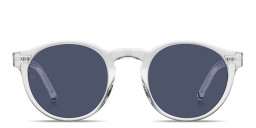 Shop Tommy Hilfiger Logo Lettering Round Sunglasses in Clear online.