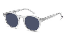 Shop Tommy Hilfiger Logo Lettering Round Sunglasses in Clear online.