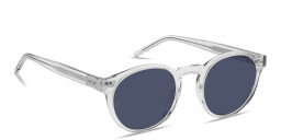Shop Tommy Hilfiger Logo Lettering Round Sunglasses in Clear online.