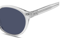 Shop Tommy Hilfiger Logo Lettering Round Sunglasses in Clear online.