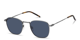Shop Tommy Hilfiger Logo Lettering Square Sunglasses in Dark Ruthenium online.