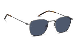 Shop Tommy Hilfiger Logo Lettering Square Sunglasses in Dark Ruthenium online.