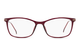 Shop Sojo Rectangle Eyeglasses in Red online.