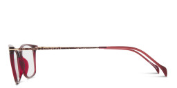 Shop Sojo Rectangle Eyeglasses in Red online.