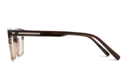 Shop Sojo Wide Square Eyeglasses in Brown online.