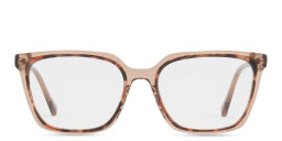 Sojo Square Eyeglasses in Transparent Brown – Product Photo 1