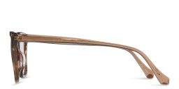 Sojo Square Eyeglasses in Transparent Brown – Product Photo 3