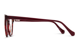 Sojo Round Eyeglasses in Red – Product Photo 3