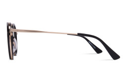 Shop Zhantai Round Eyeglasses in Black online.