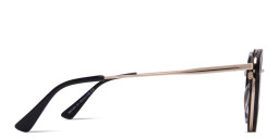 Zhantai Round Eyeglasses in Black – Product Photo 4