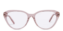 Zhantai Cat-Eye Eyeglasses in Transparent Pink – Product Photo 1