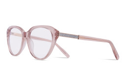 Zhantai Cat-Eye Eyeglasses in Transparent Pink – Product Photo 2