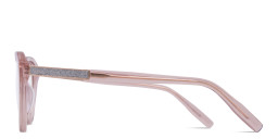 Zhantai Cat-Eye Eyeglasses in Transparent Pink – Product Photo 3