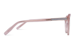 Zhantai Cat-Eye Eyeglasses in Transparent Pink – Product Photo 4