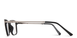 Shop DRM THEMA Rectangle Eyeglasses in Black online.