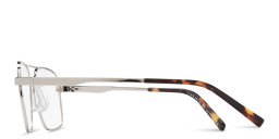 DRM THEMA Wide Square Eyeglasses in Silver – Product Photo 3