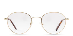 DRM THEMA Unisex Round Eyeglasses in Gold – Product Photo 2