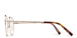 DRM THEMA Unisex Round Eyeglasses in Gold – Product Photo 3