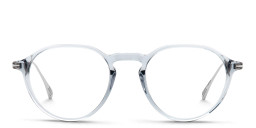 Shop DAVID BECKHAM Panthos Eyeglasses in Grey Ruthenium online.