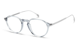 Shop DAVID BECKHAM Panthos Eyeglasses in Grey Ruthenium online.