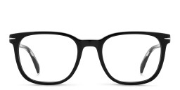 Shop DAVID BECKHAM Square Eyeglasses in Black online.