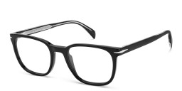 Shop DAVID BECKHAM Square Eyeglasses in Black online.