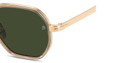 Shop DAVID BECKHAM Irregular Sunglasses in Gold online.