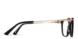 EYE'M Cat-Eye Eyeglasses in Black Gold – Product Photo 5