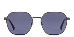 EYE'M Irregular Sunglasses in Silver/Blue – Product Photo 3