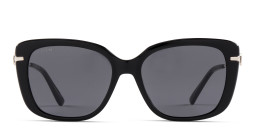 EYE'M Square Sunglasses in Black/Grey – Product Photo 1