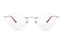 EYE'M Rimless Wide Cat-Eye Eyeglasses in Silver – Product Photo 1