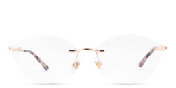 EYE'M Rimless Wide Cat-Eye Eyeglasses in Rose Gold – Product Photo 2