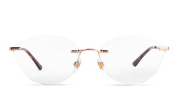 EYE'M Rimless Wide Cat-Eye Eyeglasses in Gold – Product Photo 1
