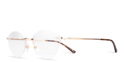 EYE'M Rimless Wide Cat-Eye Eyeglasses in Gold – Product Photo 4