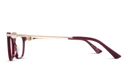 EYE'M Rectangle Eyeglasses in Red – Product Photo 2