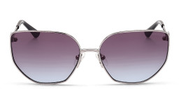 Shop Guess Irregular Sunglasses in Silver online.