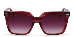 Calvin Klein Square Sunglasses in Red – Product Photo 1