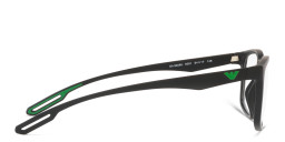Emporio Armani Wide Square Eyeglasses in Matte Black – Product Photo 4
