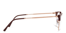 Shop Ray-Ban New Clubmaster Unisex Square Eyeglasses in Red online.