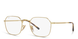 Shop Ray-Ban Unisex Irregular Eyeglasses in Gold online.
