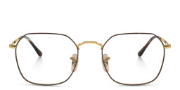تسوق نظارات طبية جيم بإطار غير منتظم للجنسين راي بان بلون نقشة الهافان على الذهبي أونلاين.