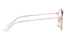 Shop Ray-Ban Junior Kids Irregular Eyeglasses in Bordeaux On Rose Gold online.