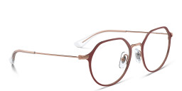 Shop Ray-Ban Junior Kids Irregular Eyeglasses in Bordeaux On Rose Gold online.