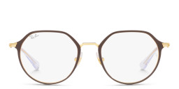 Ray-Ban Junior Kids Irregular Eyeglasses in Brown On Gold – Product Photo 1