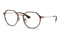 Shop Ray-Ban Junior Jack Optics Kids Irregular Eyeglasses in Brown online.