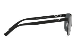 Shop Emporio Armani Square Sunglasses in Matte Black online.