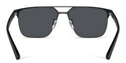 Shop Emporio Armani Square Sunglasses in Matte Black online.